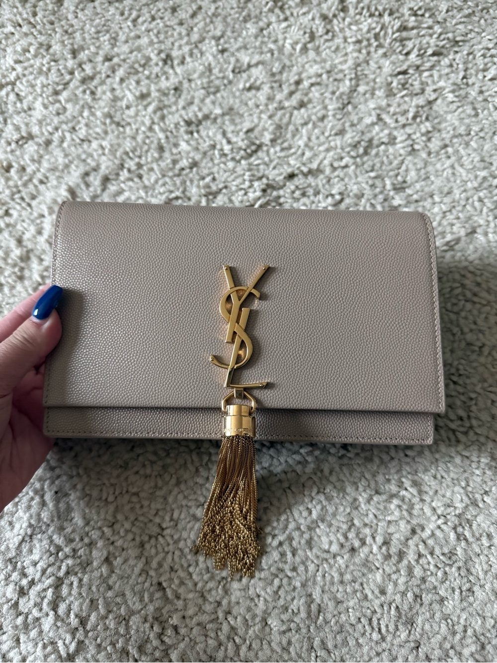 Saint Laurent Kate wallet on chain with tassel